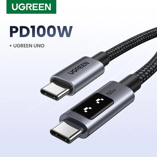 UGREEN UNO PD100W Fast Charge USB C Cable for iPhone 16 15 Type C to Type C Data Cord for Samsung Xiaomi Fast Chaging Cables